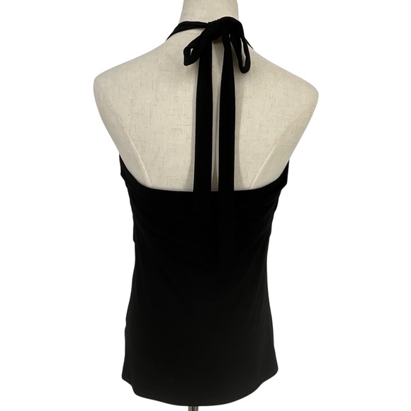 White House Black Market Halter Neck Top Embellished with Pearls Chains Sz XS - Picture 4 of 9